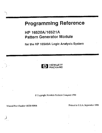 HP 16520A_252C16521A  Programming