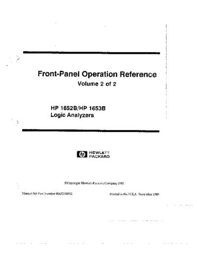 HP 1652B_252C 1653B Front Panel Operation Vol. 2