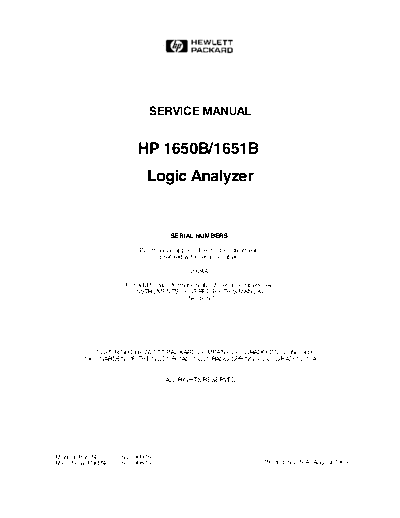 HP 1650B_252C 1651B Service