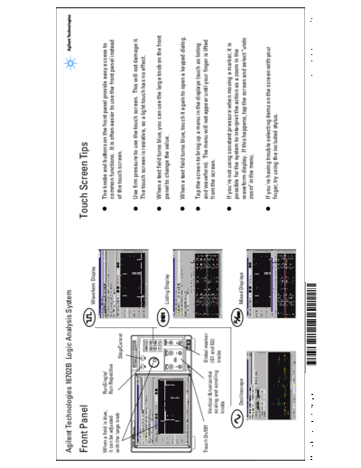 HP 16700 Series Quick Reference Guide