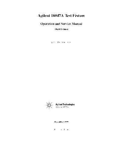 HP 16047A Operating & Service
