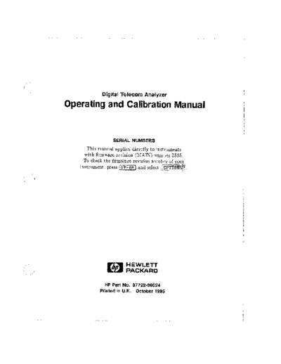 HP 37722A Ops and Cal Manual