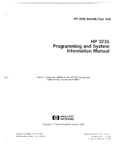 HP 3235E Programming