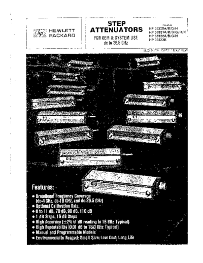 HP 33320H Technical Data