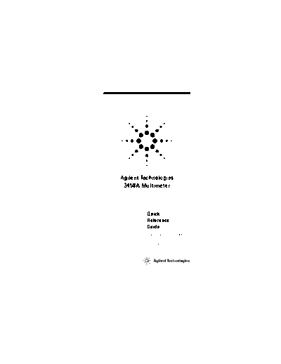 HP 3458A Quick Reference