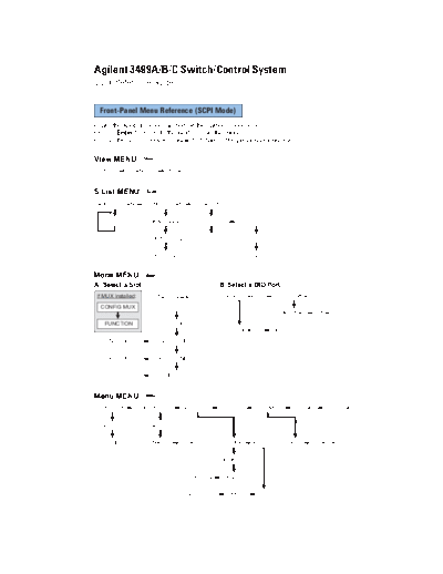 HP 3499A B C Quick Reference
