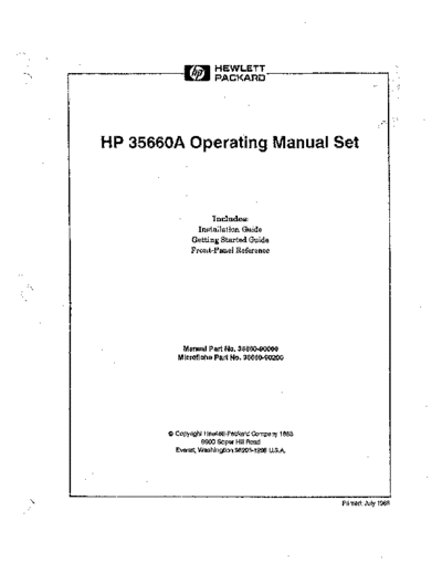 HP 35660A Operation