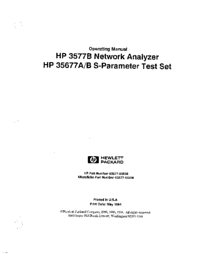 HP 3577B_252C 35677A_252C B Operating
