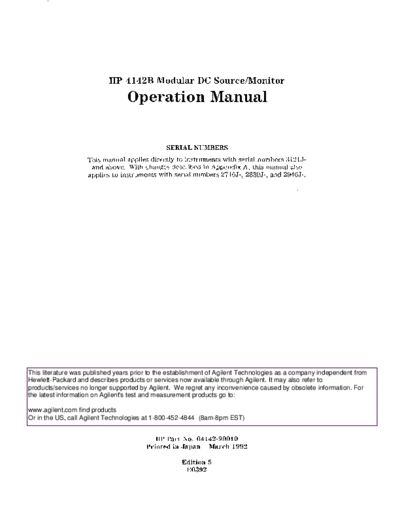 HP 4142B Operation with Plug-Ins