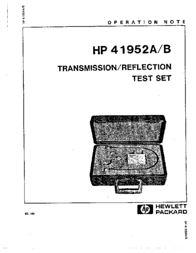 HP 41952A_252C B Operation Note