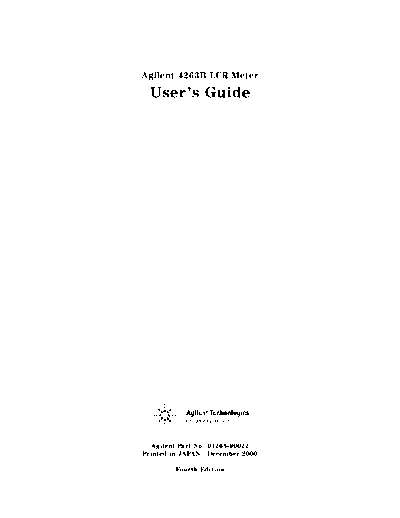 HP 4263B Users Guide