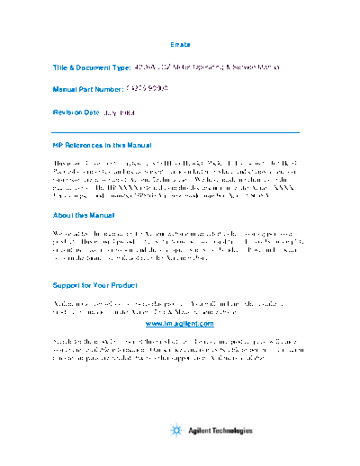 HP 4276A Operation & Service