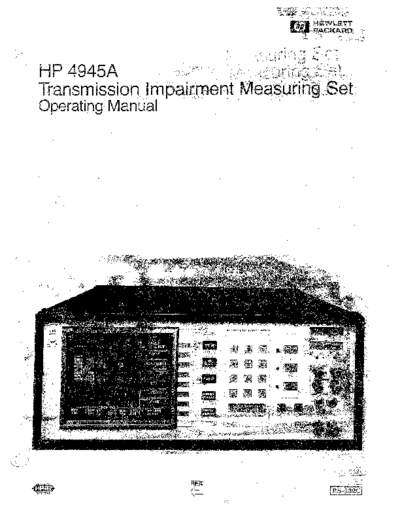 HP 4945A Operating