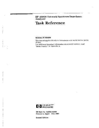 HP 4396B Task Reference