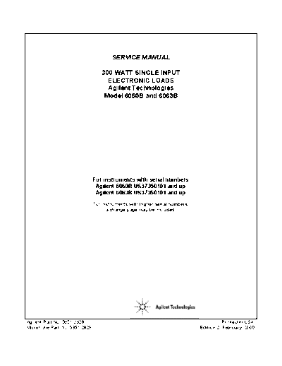 HP 6060B_252C 63B Service