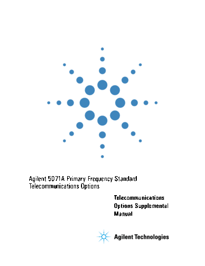 HP 5071A Telecom Option Supplemental