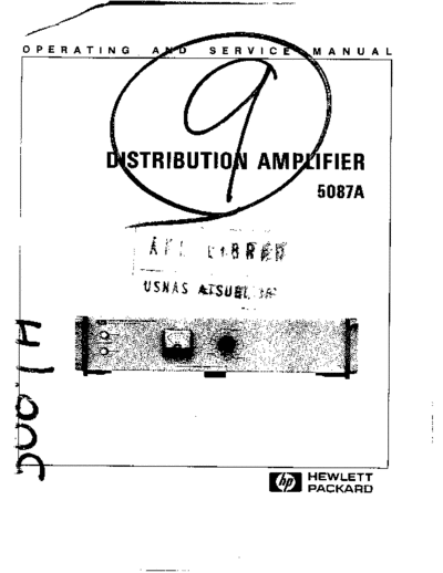 HP 5087A Operating
