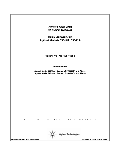 HP 59510A_252C 59511A Operating & Service