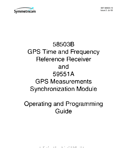 HP 58503B_252C 59551A User & Programming