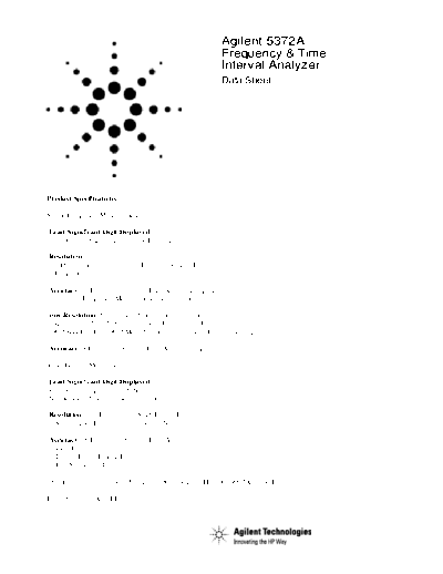 HP 5372A Data Sheet