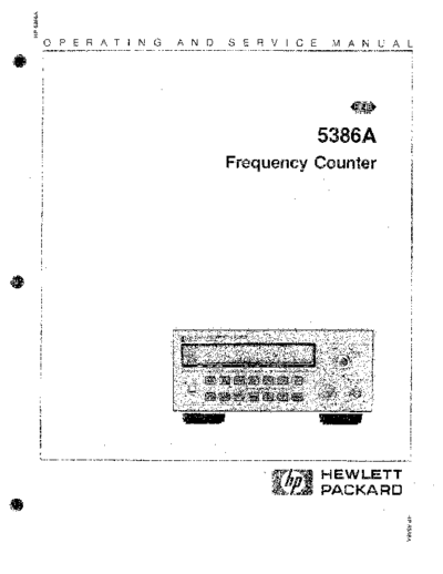 HP 5386A Operation Only