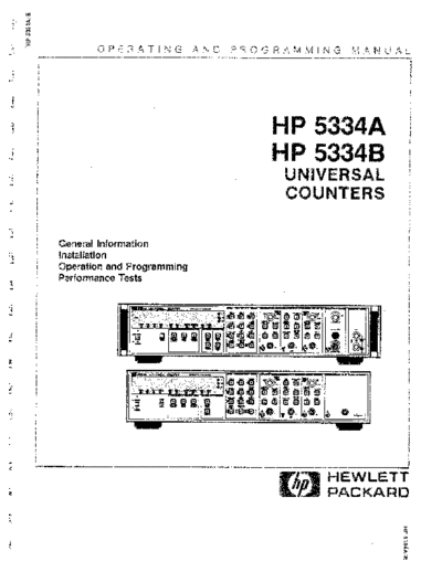 HP 5334A_252C 5334B Operating & Programming