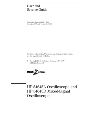 HP 54645A_252C 54645D User & Service