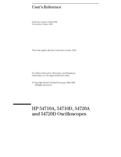 HP 54710A_252C D 20A_252C D User