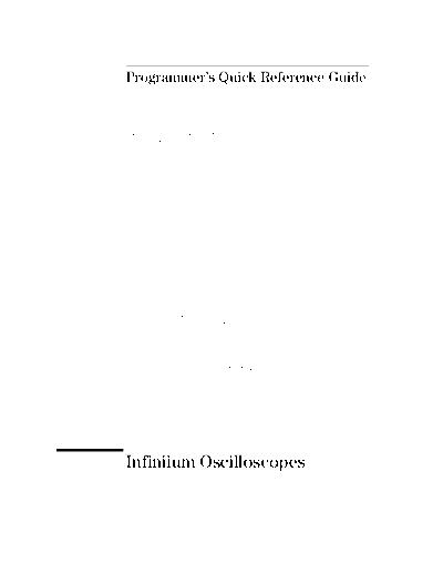 HP 54845A Programmers Quick Reference