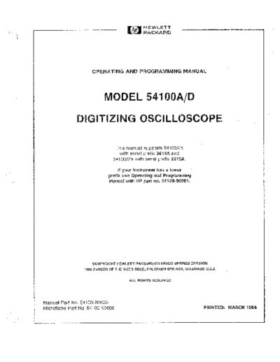 HP 54100D Operating & Programming Part 1