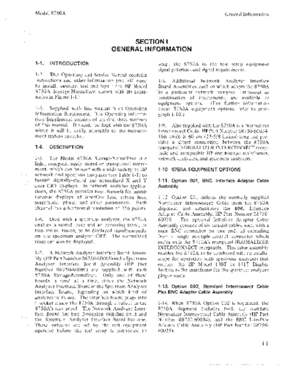 HP 8750A General Information & Operations