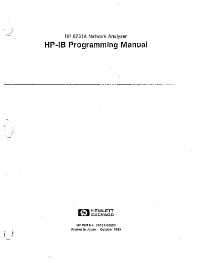 HP 8751A HP-IB Programming