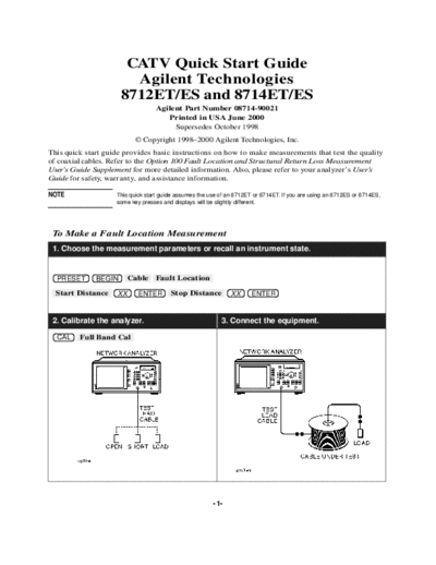 HP 8712ET_252C ES 8714ET_252C ES CATV Quick Guide