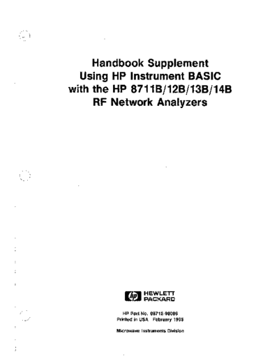 HP 8711B_252C 12B_252C 13B_252C 14B Supplement _2527Using HP Instrument BASIC_2527