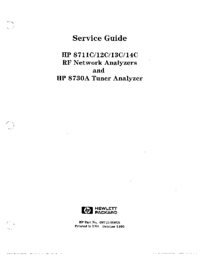 HP 8711C_252C 8712C_252C 8713C_252C 8714C_252C 8730A Service Guide