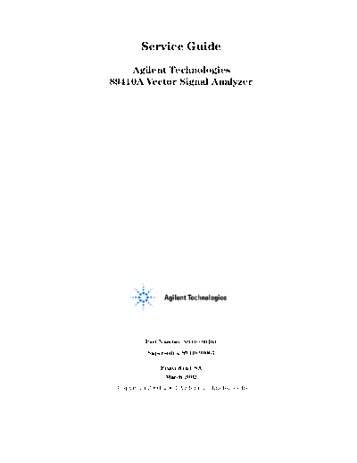 HP 89410A Service