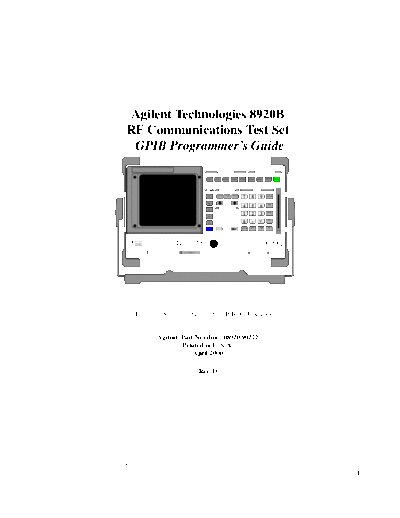 HP 8920B GPIB Programmer
