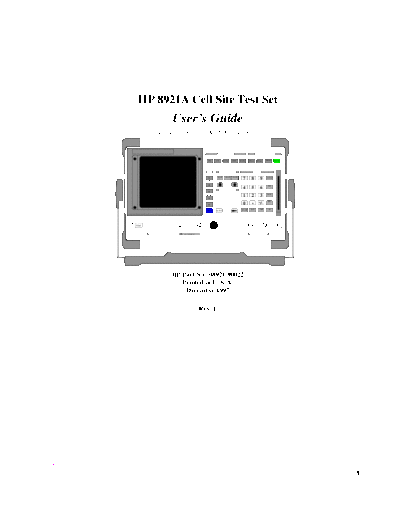 HP 8921A User
