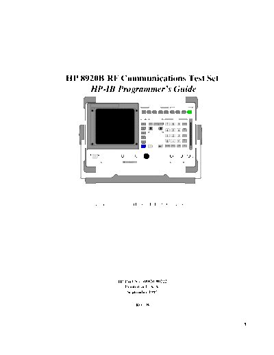 HP 8920B HP-IB Programmer