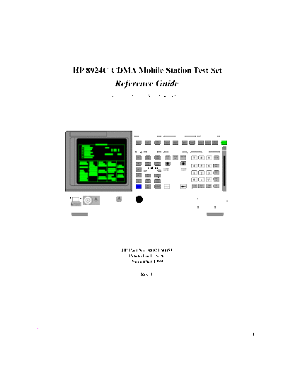 HP 8924C Reference Guide