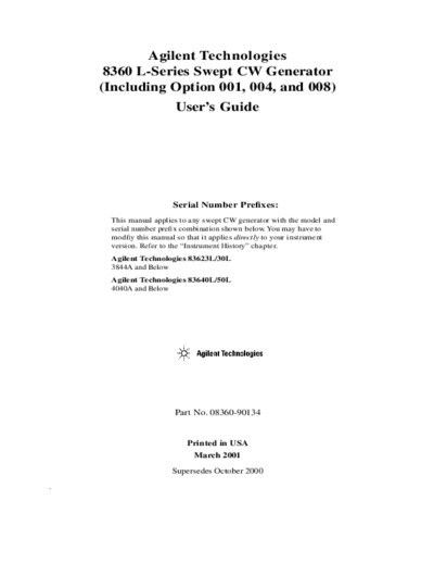 HP 8360L Series User