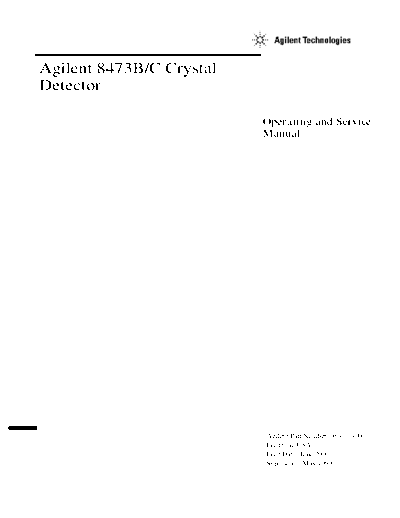 HP 8473 Operating and Service