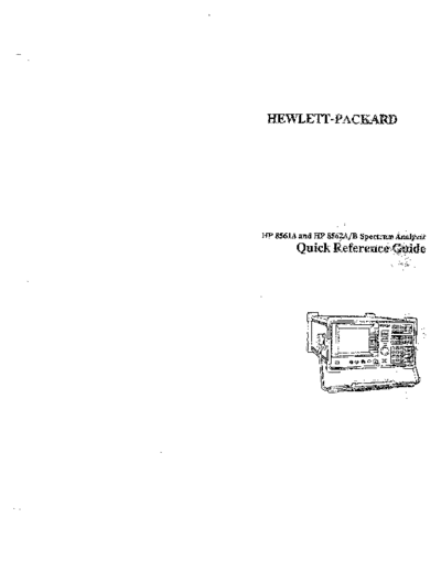 HP 8561A_252C 8562A_252C B Quick Reference