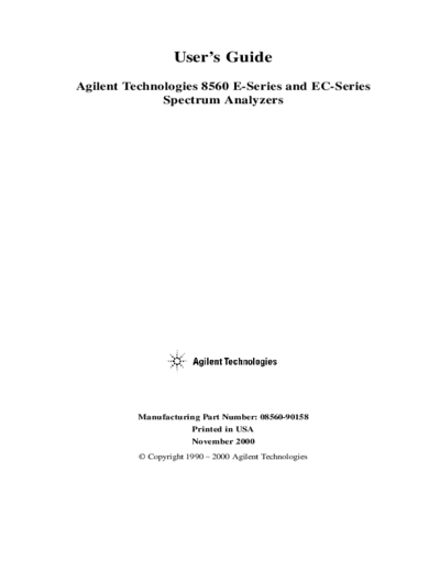 HP 8560E & EC User