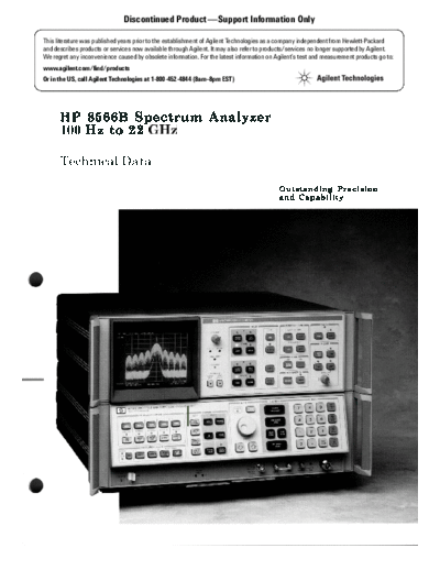 HP 8566B Data Sheet