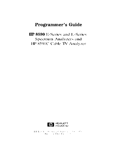 HP 8590E_252C L Series Programmers