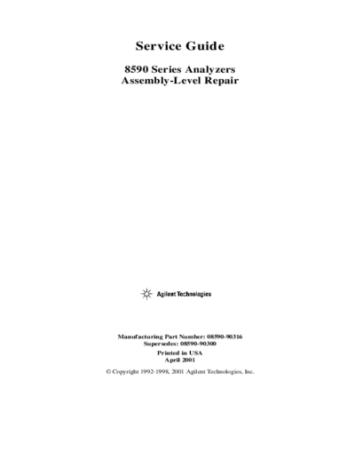 HP 8590E_252C L_252C C_252C Q Series Service Guide