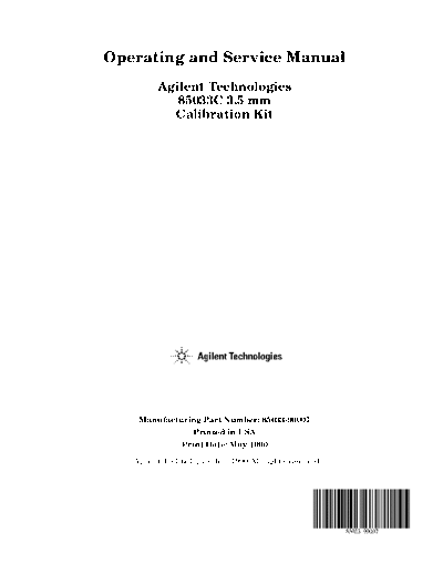 HP 85033C USER