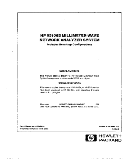 HP 85106B System Operating & Service