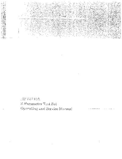 HP 85130F Operating & Service